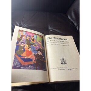 The Decameron of G.  Boccaccio Vtg Black HC Transl. by Richard Aldington 1930